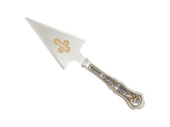 Серебряный нож - копие с черневым узором на ручке
